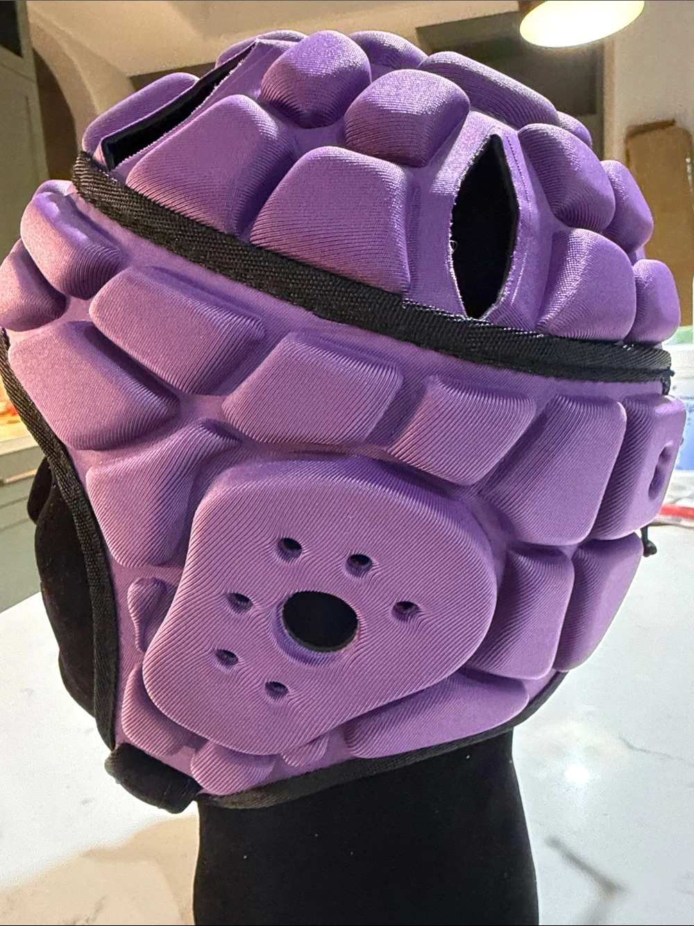 Purple Padded Kids Face Mask - Protective Sport Headgear . Small BB3